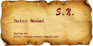 Sulcz Noémi névjegykártya