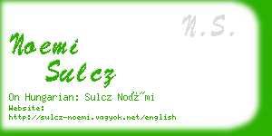 noemi sulcz business card